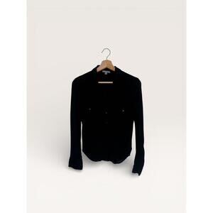 James Perse Black Long Sleeve Button-Up Shirt Size 0